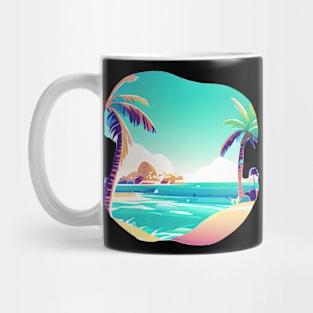 Summer lover, beach, palm trees. Mug